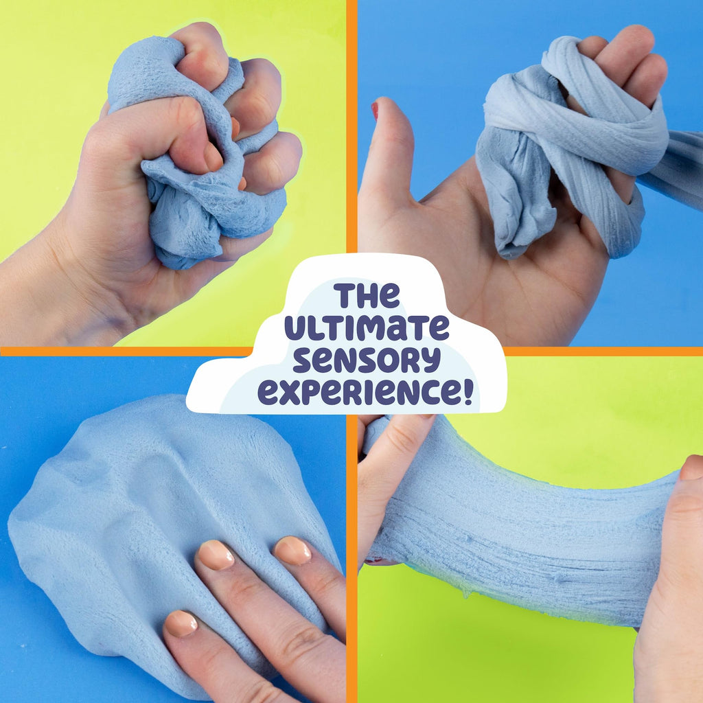 Bluey SlimySand Party Pack, 6-Pack – Blue Raspberry Scented Moldable Play Sand for Parties & Play