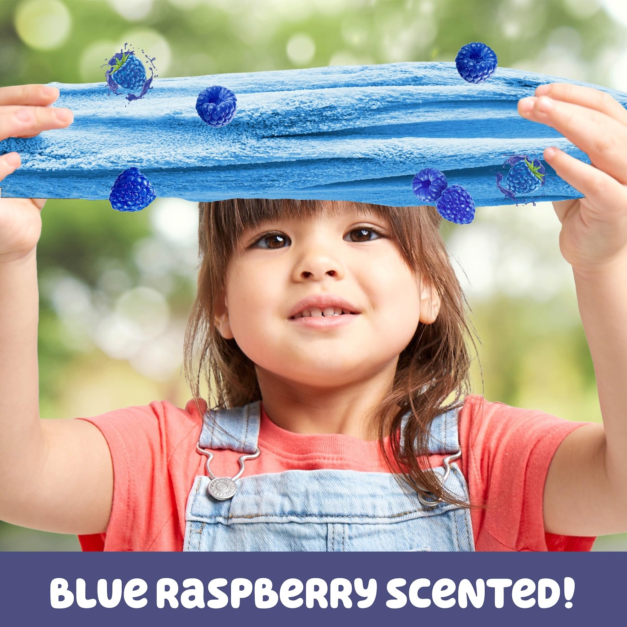 Bluey SlimySand Party Pack, 6-Pack – Blue Raspberry Scented Moldable Play Sand for Parties & Play