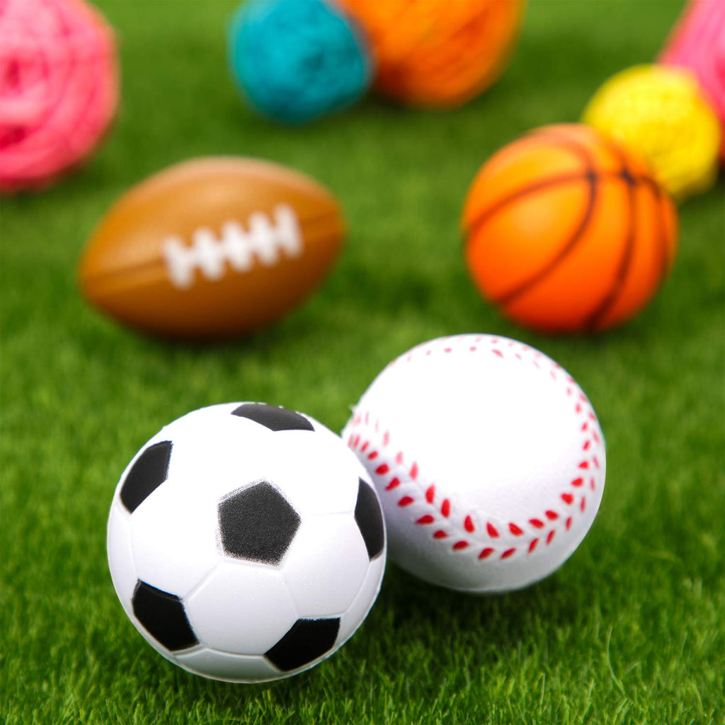 Blulu 30 Pack Foam Baseball Stress Balls – Party Favors, Squeeze Toys for Kids and Adults