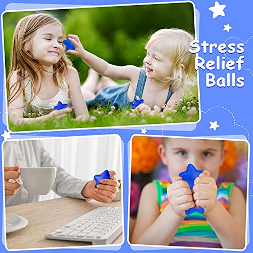 Blulu 30-Pack Mini Foam Star Stress Balls - Squeeze Toys for Party Favors, Prizes, and Stress Relief