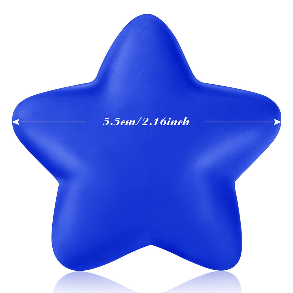 Blulu 30-Pack Mini Foam Star Stress Balls - Squeeze Toys for Party Favors, Prizes, and Stress Relief