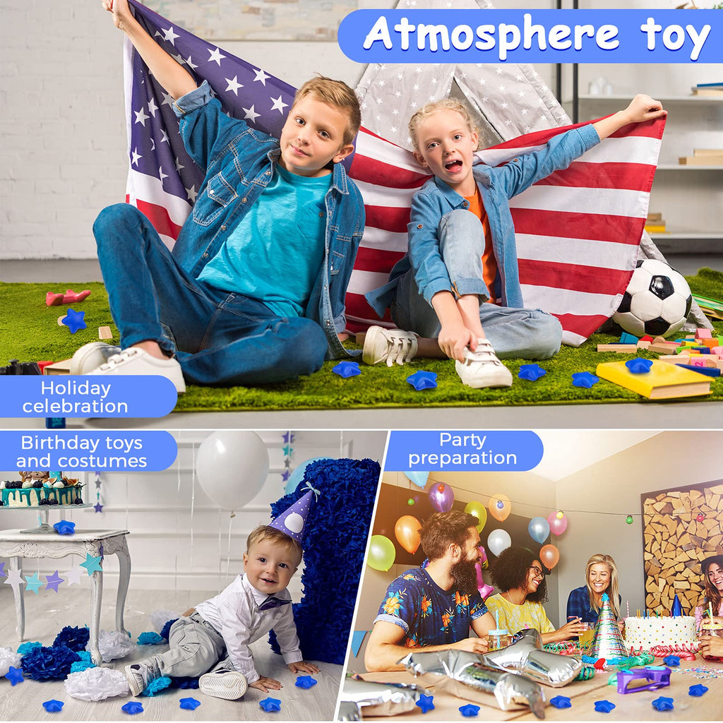 Blulu 30-Pack Mini Foam Star Stress Balls - Squeeze Toys for Party Favors, Prizes, and Stress Relief