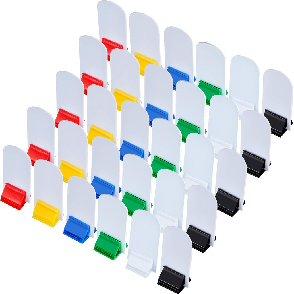 Blulu 36-Pack Blank Game Card Stands with Multi-Color Bases for Custom Board Games and Party Signs