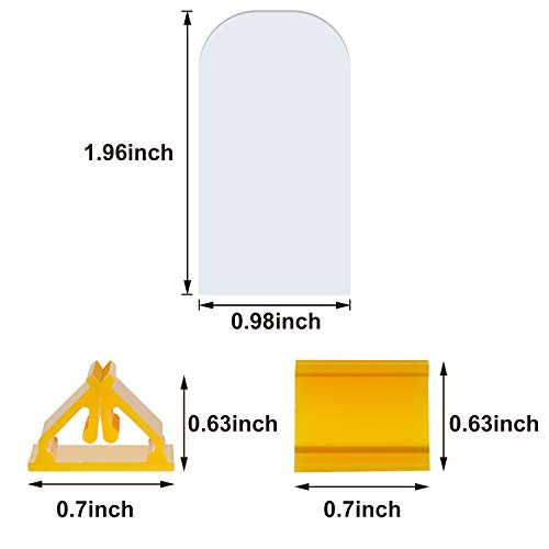 Blulu 36-Pack Blank Game Card Stands with Multi-Color Bases for Custom Board Games and Party Signs