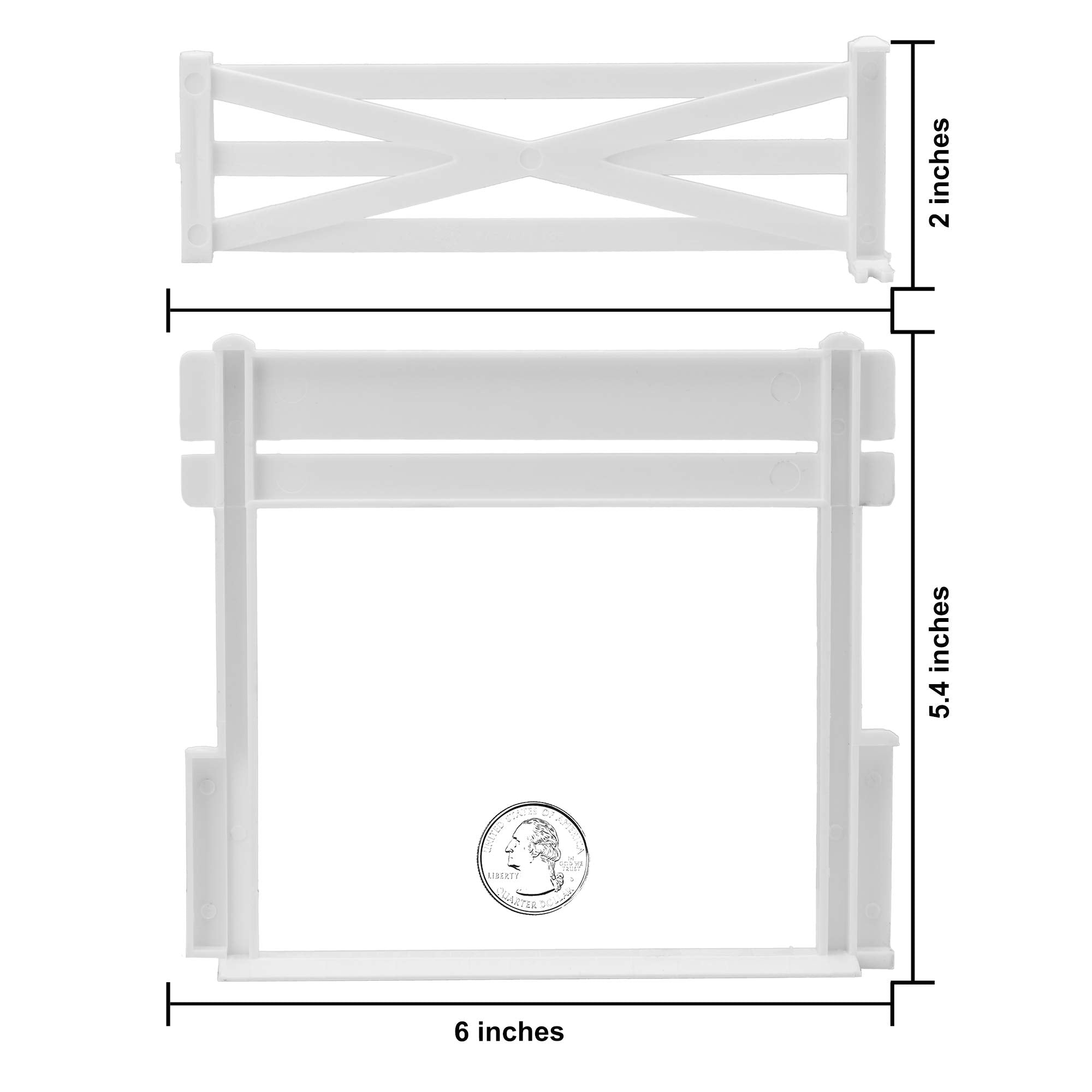 BMC Classic Marx Farm Ranch Fence & Gate Set - 10pc White Plastic Playset Accessory