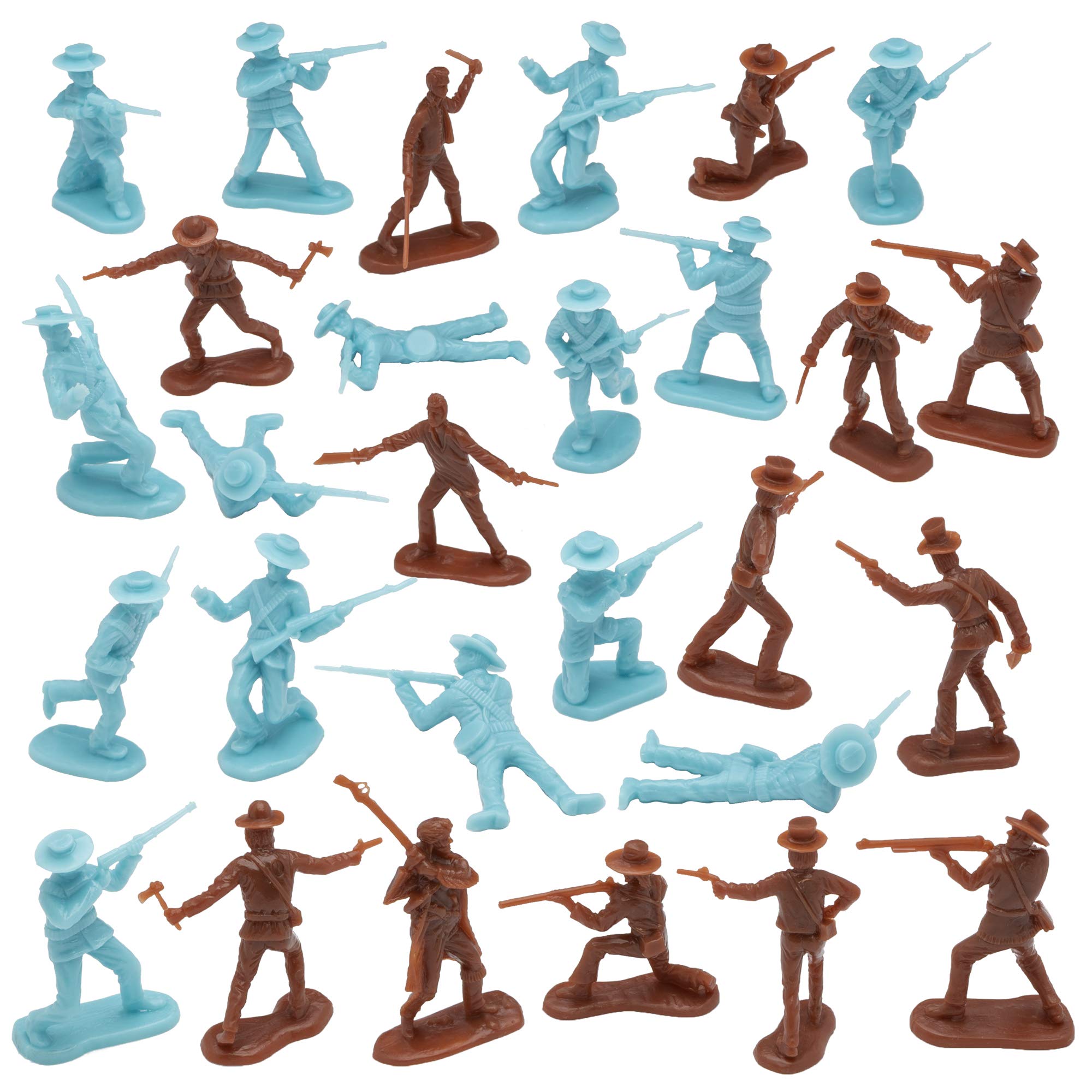 BMC Toys The Alamo 37-Piece Plastic Army Men Set - 1:32 Scale Historical Figures