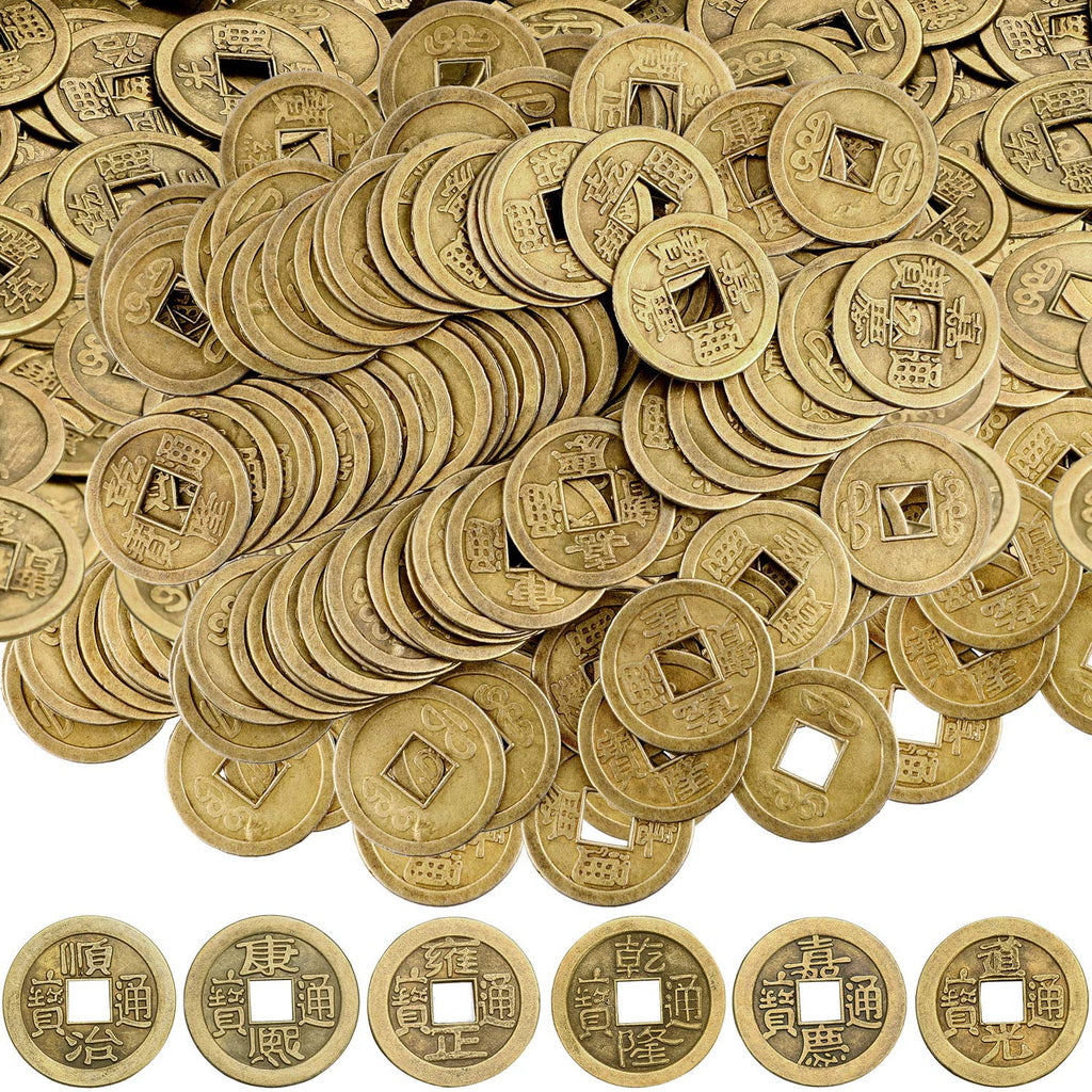 Boao 100 Pieces Chinese Feng Shui Coins - Imitation Qing Dynasty Coins for Wealth and Good Luck (0.8 Inch)