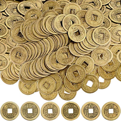 Boao 100 Pieces Chinese Feng Shui Coins - Imitation Qing Dynasty Coins for Wealth and Good Luck (0.8 Inch)
