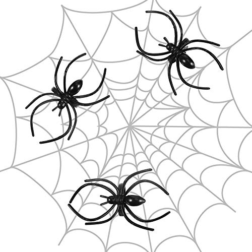 Boao 120-Pack Plastic Spider Rings for Party Favors, Goodie Bag Fillers & Cupcake Toppers – Adjustable Fit