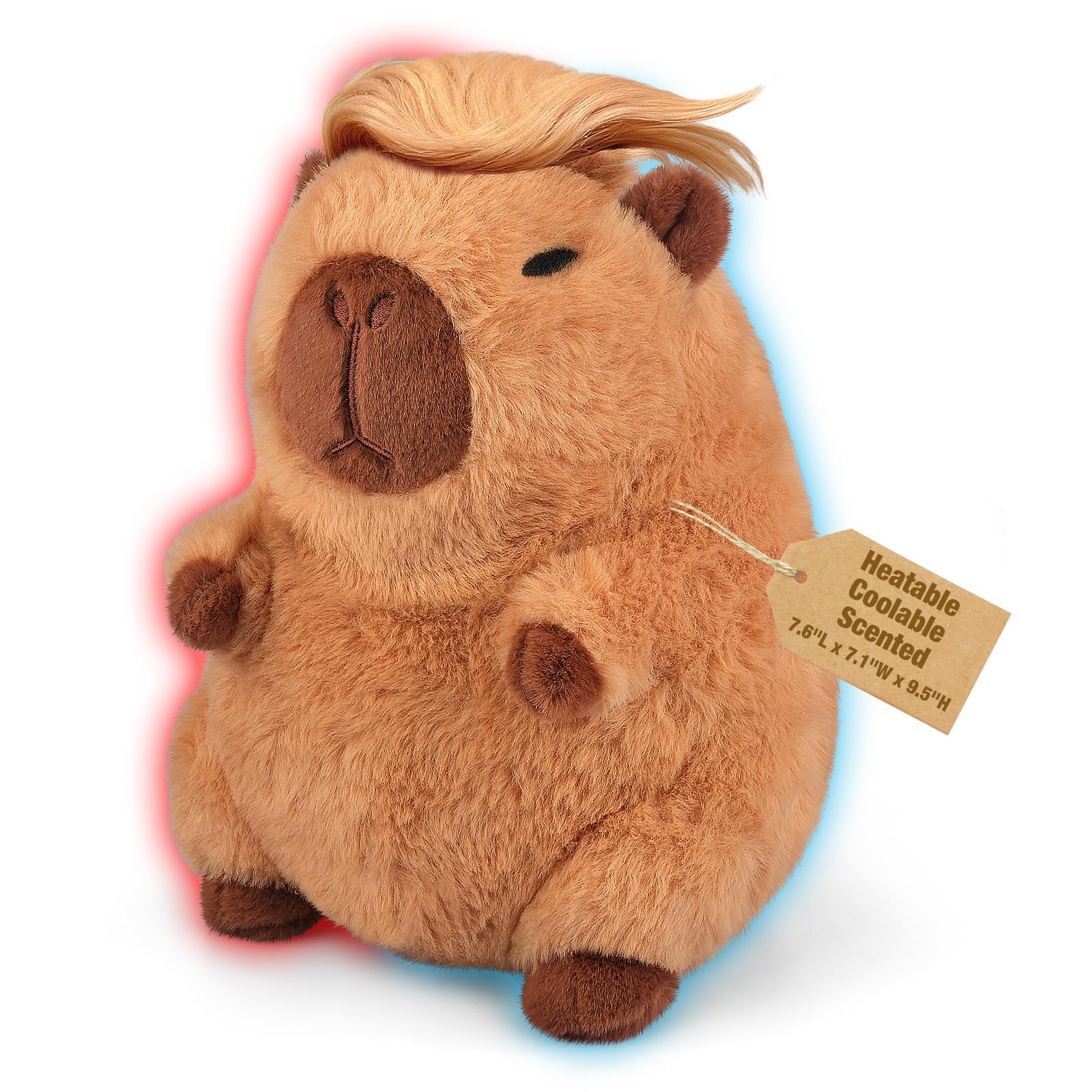 Bobbie & Laxi Microwavable Capybara Plush – Weighted Stuffed Animal with Lavender Scent, Heat & Cool Therapy for Kids and Adults