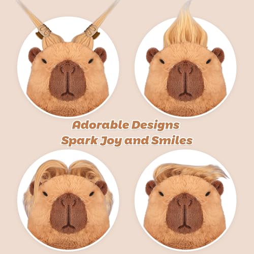 Bobbie & Laxi Microwavable Capybara Plush – Weighted Stuffed Animal with Lavender Scent, Heat & Cool Therapy for Kids and Adults
