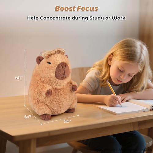 Bobbie & Laxi Microwavable Capybara Plush – Weighted Stuffed Animal with Lavender Scent, Heat & Cool Therapy for Kids and Adults