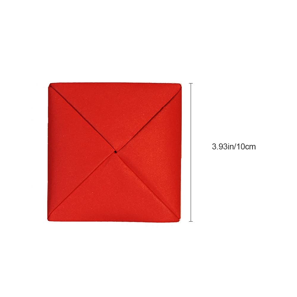 BOBOLUNA Ddakji Paper Flip Toy – 2 Blue & Red Cardboard Game Sheets for Role-Playing