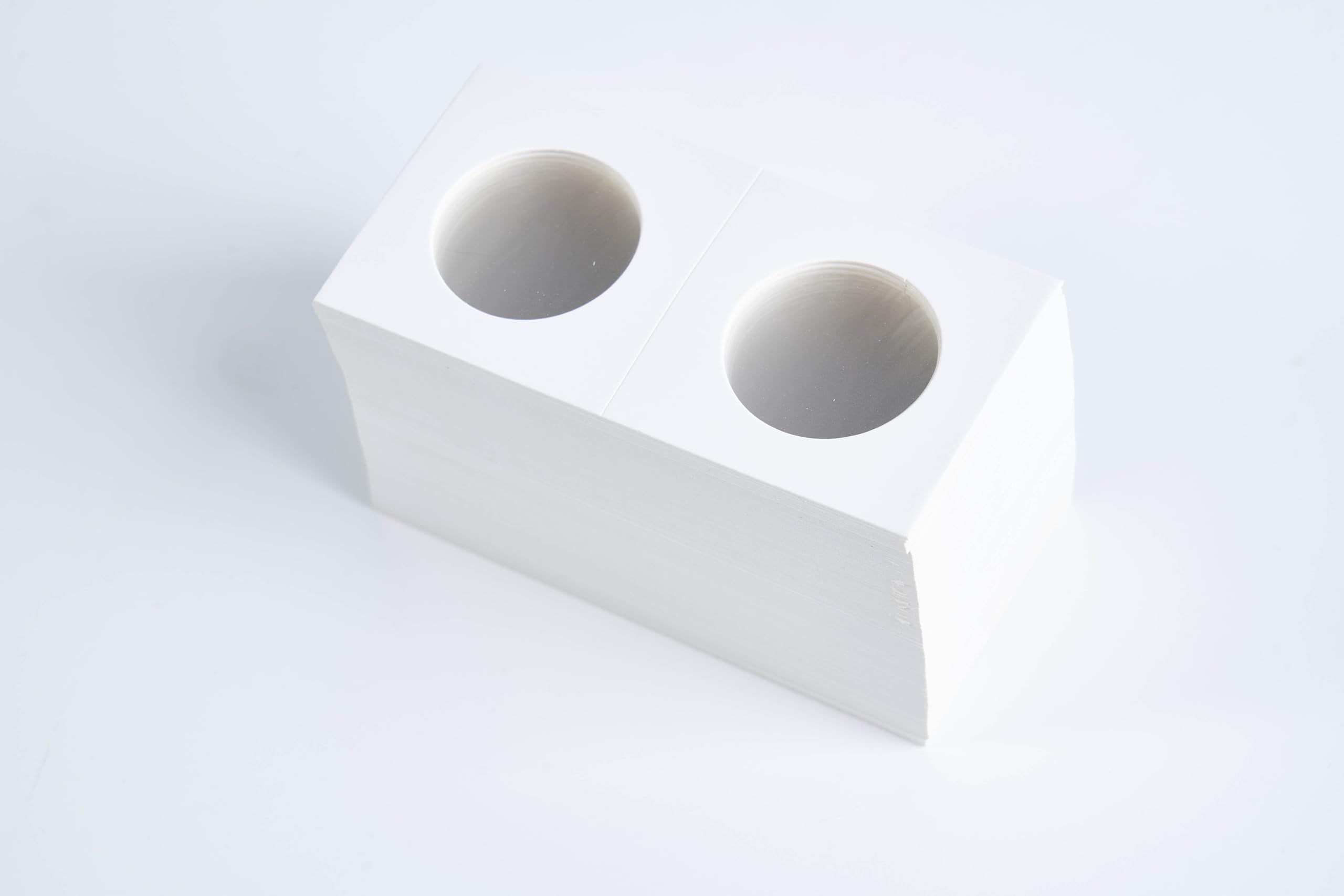 Boen 300-Pack 23mm Coin Flips for Nickel Holders – PVC-Free Cardboard 2x2 Flips