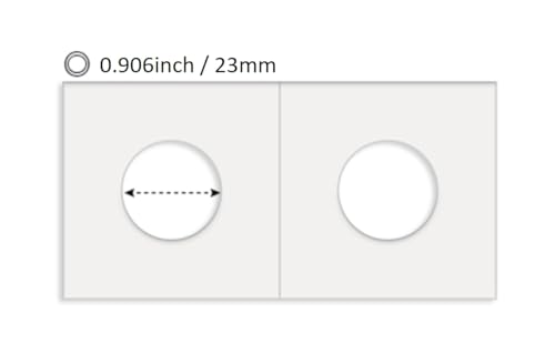 Boen 300-Pack 23mm Coin Flips for Nickel Holders – PVC-Free Cardboard 2x2 Flips
