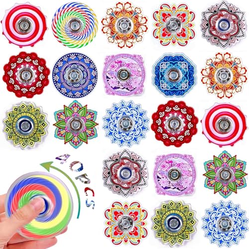Bohemian Fidget Spinner 40-Pack: Bulk Mini Spinners for Kids & Adults, Stress Relief Toys for Classroom Prizes, Party Favors & Sensory Play