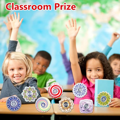 Bohemian Fidget Spinner 40-Pack: Bulk Mini Spinners for Kids & Adults, Stress Relief Toys for Classroom Prizes, Party Favors & Sensory Play