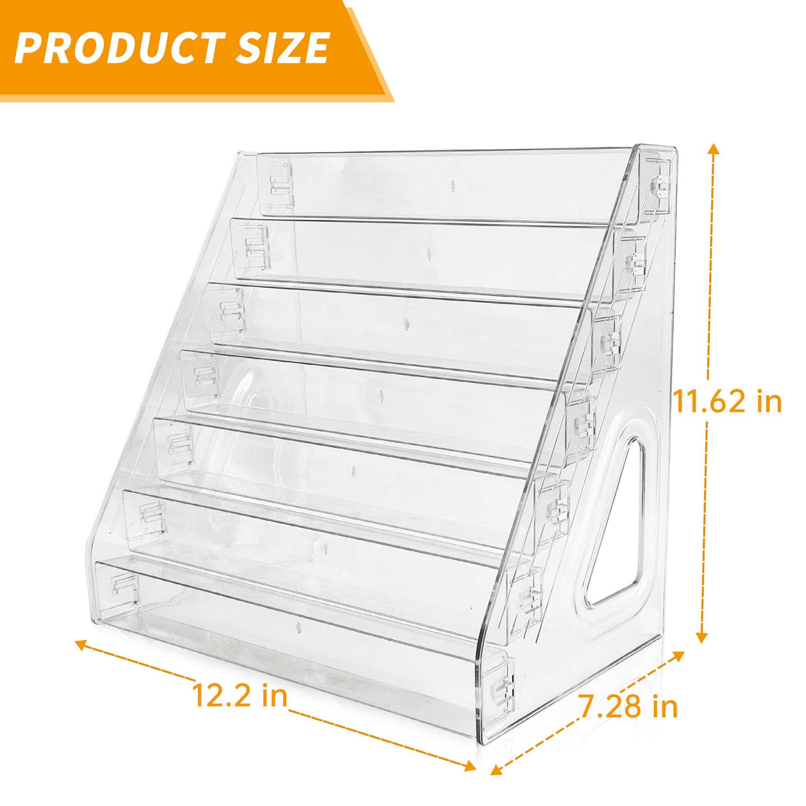 BOHOIDEE 7-Tier Clear Acrylic Display Shelf for Funko Bitty Pop and Mini Collectibles