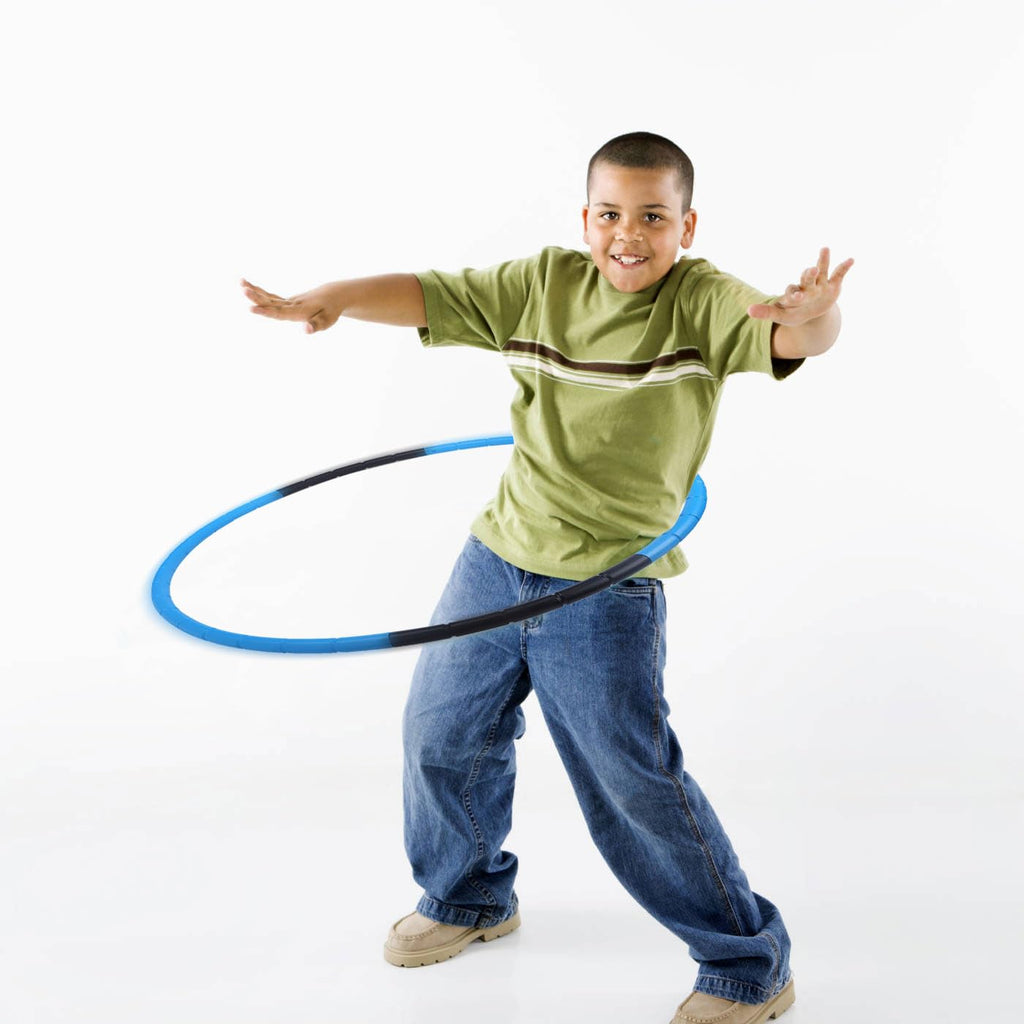BOHS Kids Fitness Hoop – Adjustable Size and Weight, Blue Plastic Exercise Hoop for Children