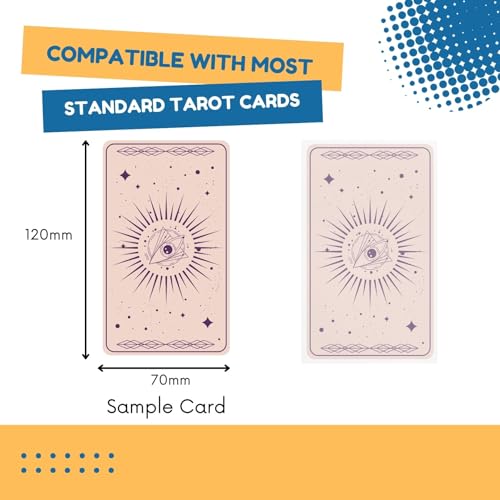 Boltquan Matte Tarot Card Sleeves – 100 Pack Clear Front & Non-Glare Back for Standard Tarot (70x120 mm)