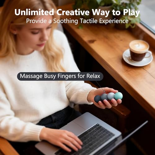 Bomeiyi Silicone Magnetic Fidget Balls Set of 4 - Quiet Stress Relief Sensory Toys for Adults and Teens with Textured Surfaces