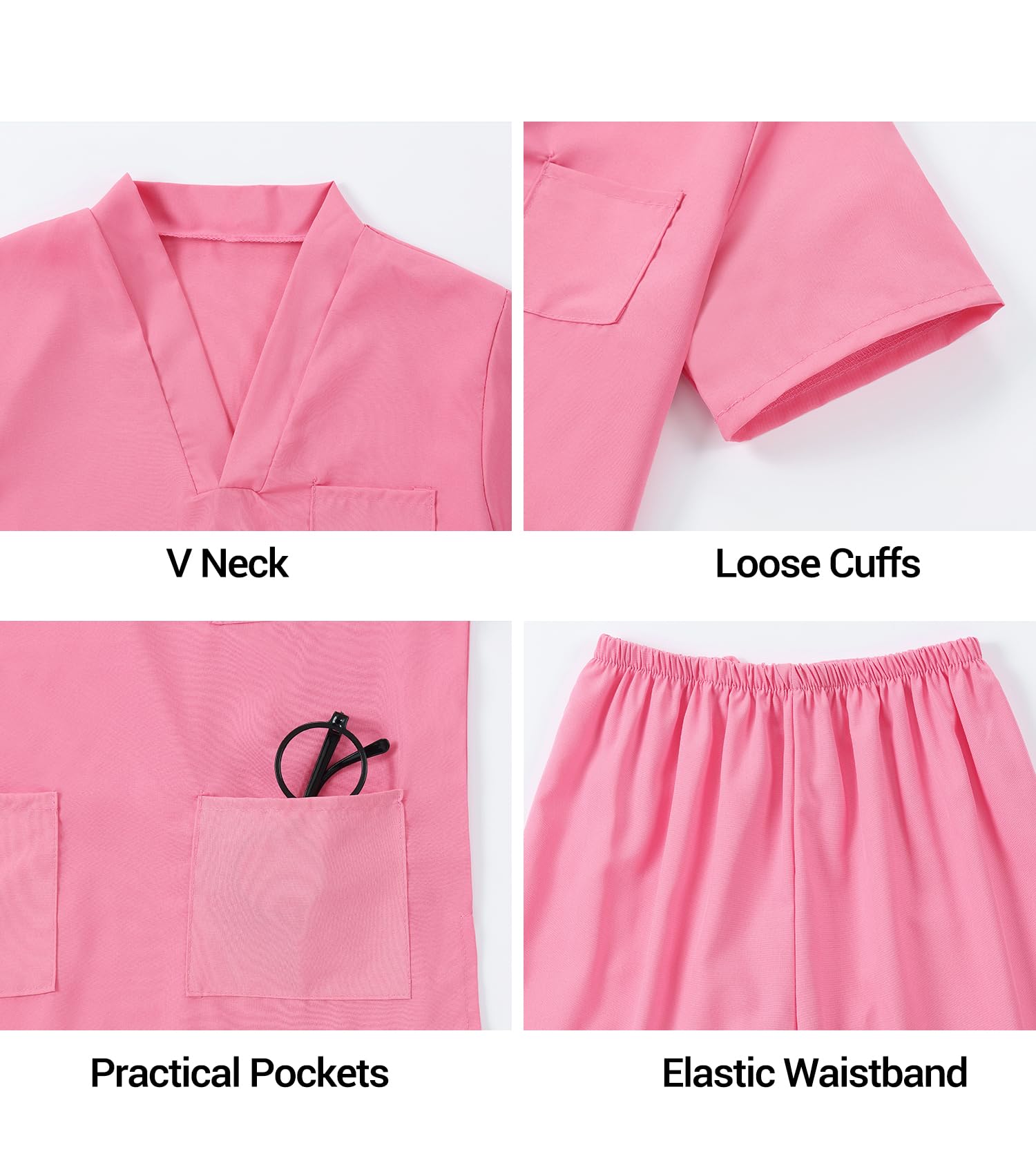 BOMLY 7-Piece Kids Doctor Costume Set – Toddler Nurse Scrubs with Sound Stethoscope for Ages 3-11