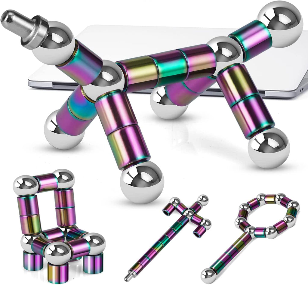 boncty Magnetic Fidget Pen Set - 13 Rings & Steel Balls, Decompression Toy for Stress Relief, Gift for Teens & Adults