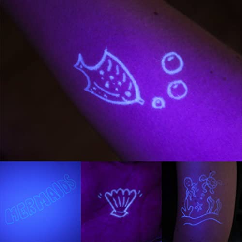 BONNYCO Invisible Ink Pen and Notebook Pack of 16 – Mermaid Spy Party Favors with UV Light
