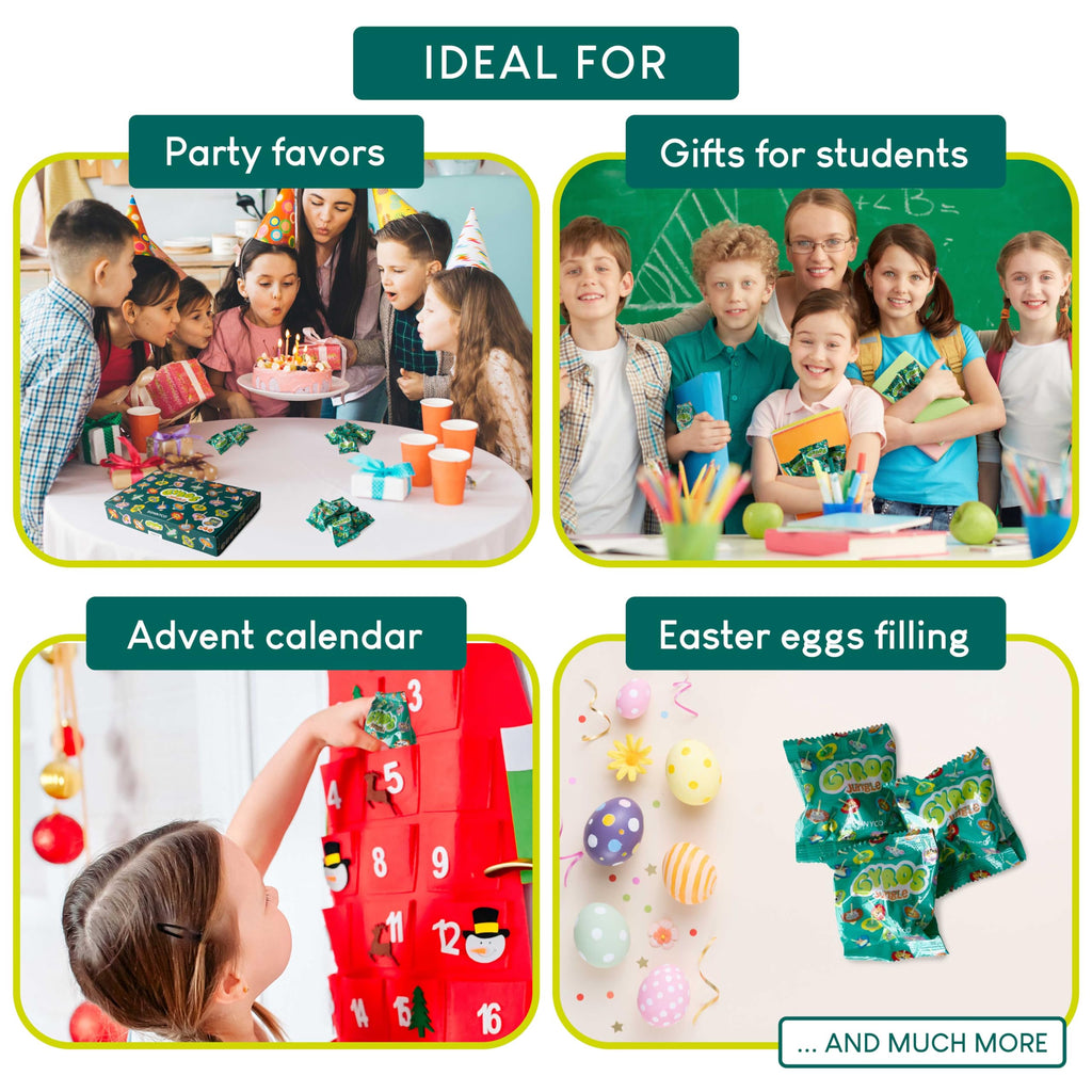 BONNYCO Wood Spinning Tops 40-Pack – Jungle Animal Party Favors for Kids 3+