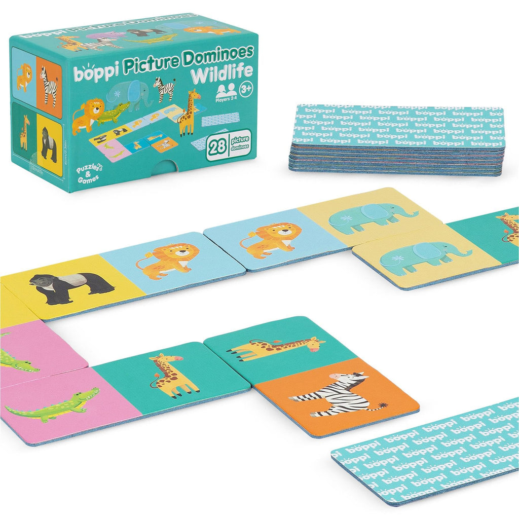 boppi Wildlife Picture Dominoes for Toddlers – 28-Piece Matching Game for Ages 3+