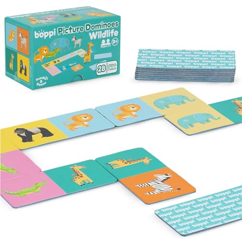 boppi Wildlife Picture Dominoes for Toddlers – 28-Piece Matching Game for Ages 3+