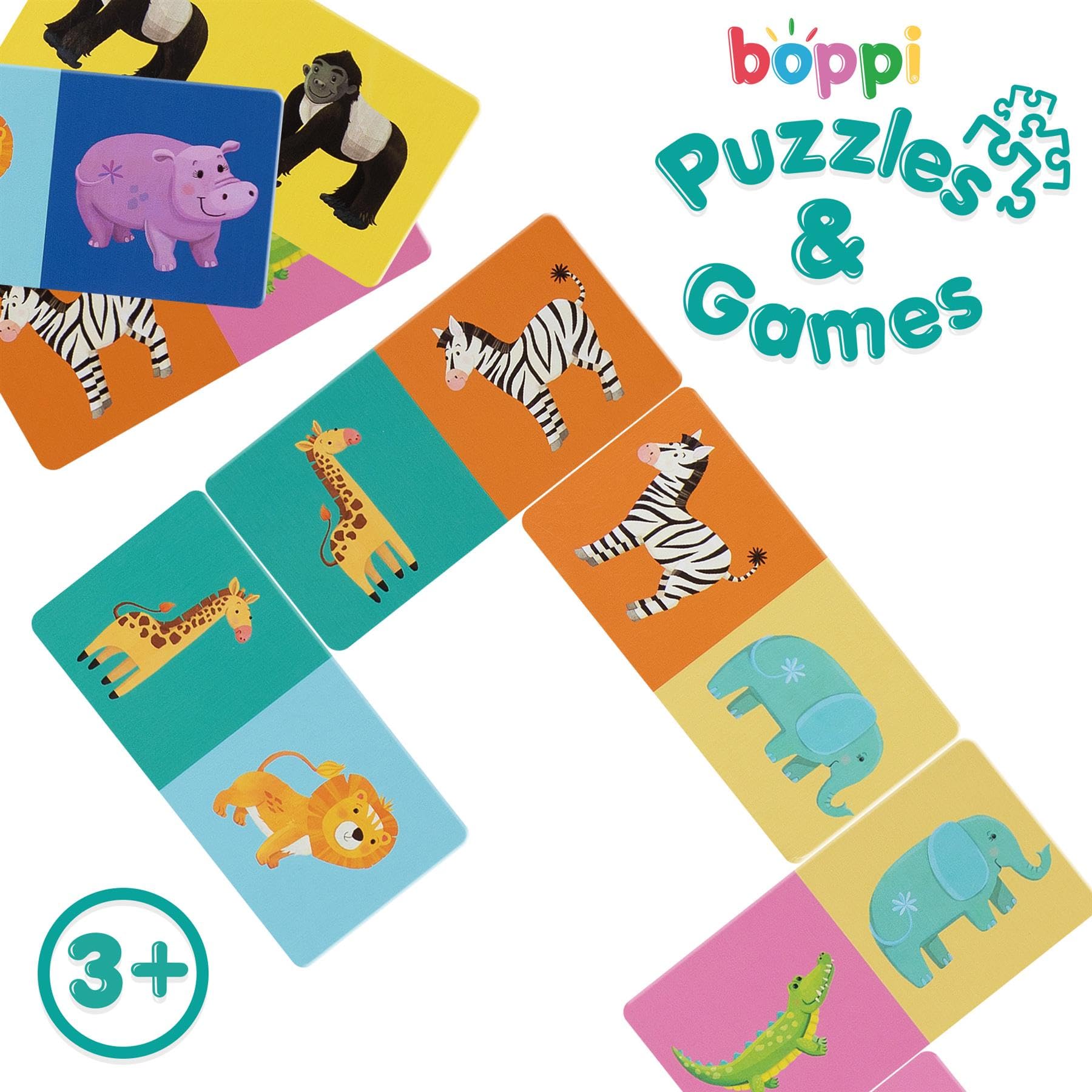 boppi Wildlife Picture Dominoes for Toddlers – 28-Piece Matching Game for Ages 3+