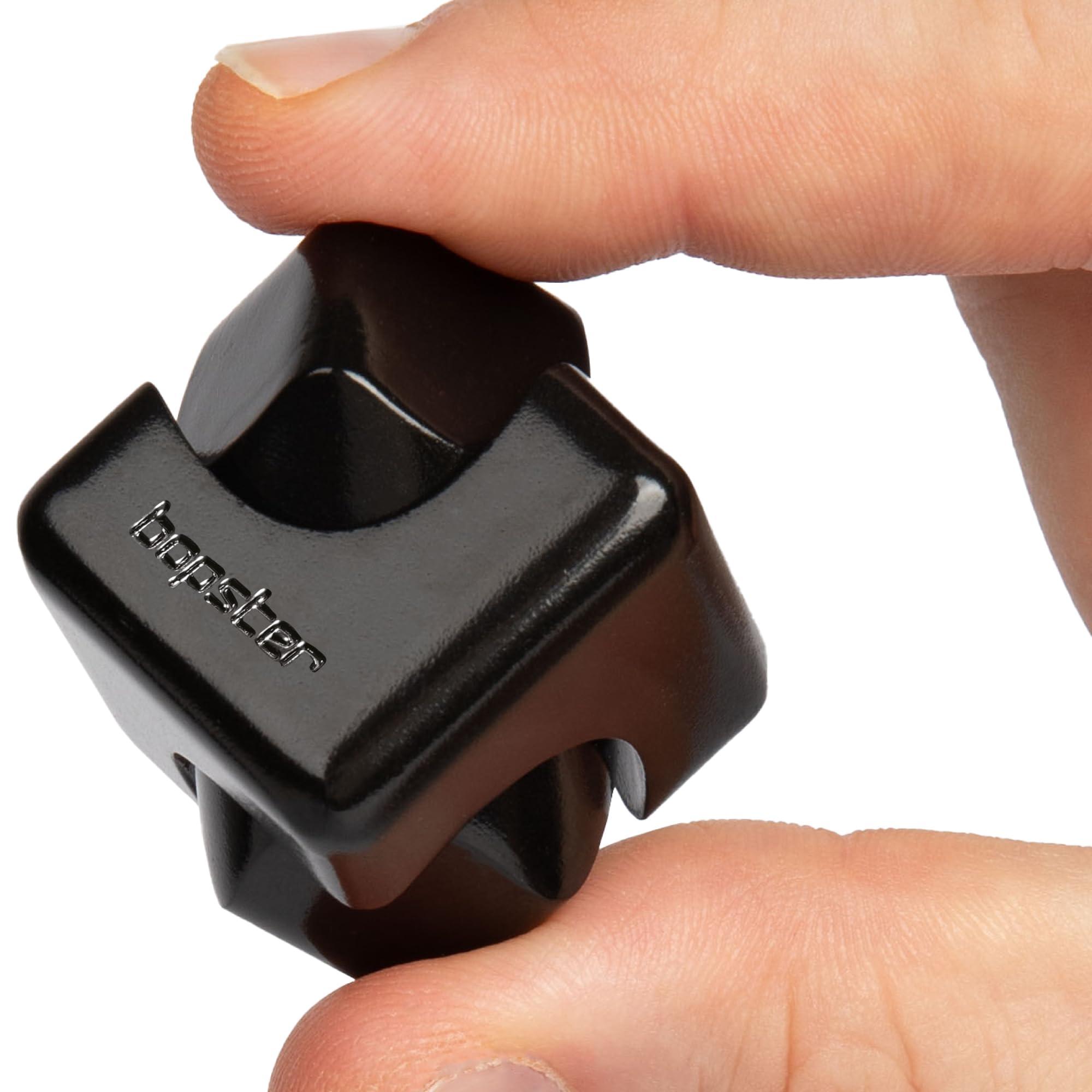 Bopster Anodised Aluminium Fidget Cube Spinner – Pocket-Sized Stress Relief Toy for Focus, Anxiety, ADHD – Black