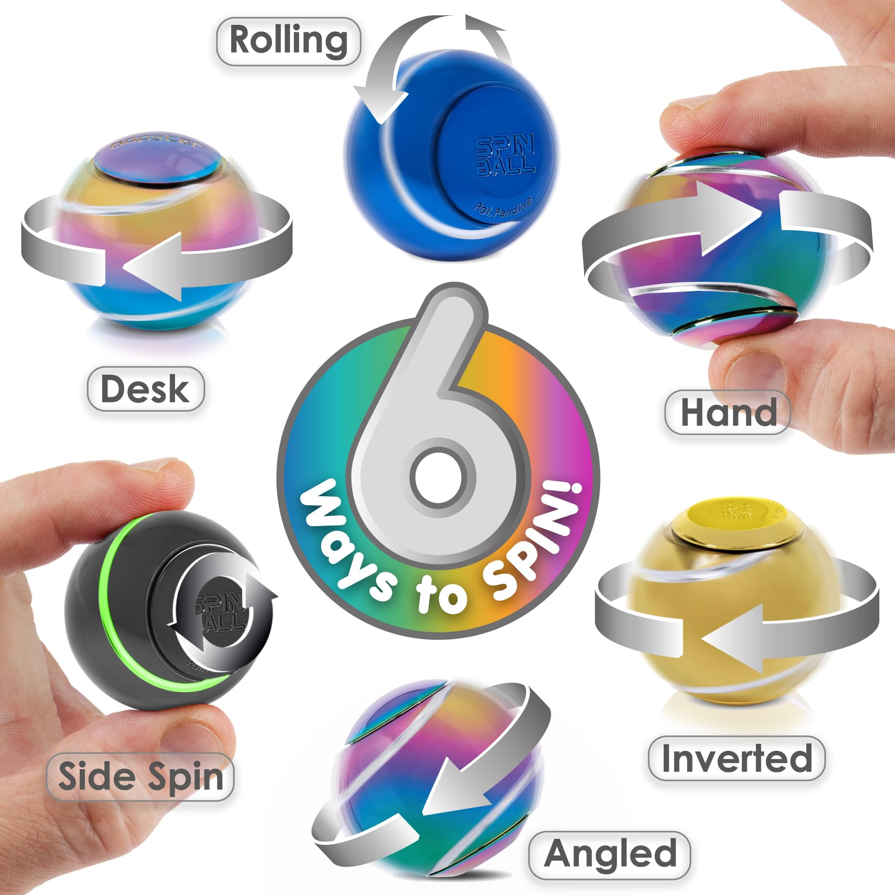 bopster Metal Spin Ball – Premium Fidget Spinner for Stress Relief & Focus | Compact Desk Toy