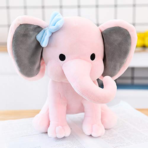 Boqopod 9 Inch Pink Stuffed Elephant Plush Toy – Soft Cuddly Animal for Kids
