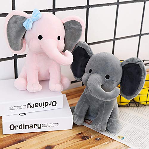 Boqopod 9 Inch Pink Stuffed Elephant Plush Toy – Soft Cuddly Animal for Kids