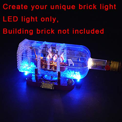 Bowerful LED Down Lights for Building Bricks – 6 Blue LEDs, USB Powered with Remote & Dimmer