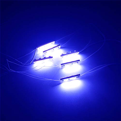 Bowerful LED Down Lights for Building Bricks – 6 Blue LEDs, USB Powered with Remote & Dimmer