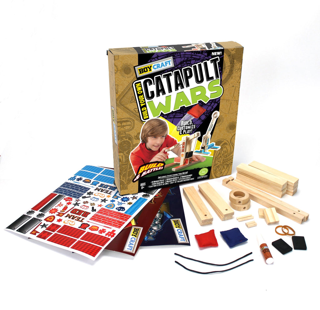 Boy Craft Catapult Wars – Build 2 Wooden Catapults for Kids