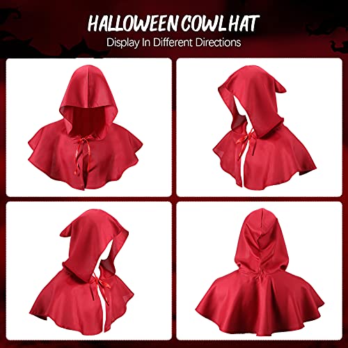 Boyiee Unisex Medieval Hood Cowl - Grim Cloak & Plague Doctor Hat for Cosplay Costume
