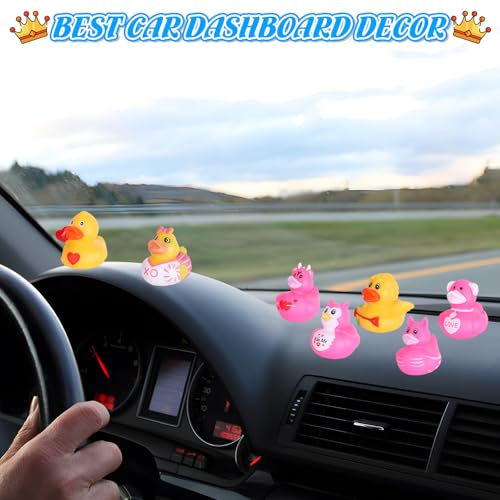 BOZILY 24 Pink Rubber Ducks Bulk Pack – Mini Bath Toys for Parties, Cruises & Prizes