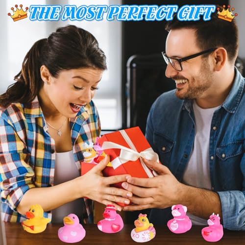 BOZILY 24 Pink Rubber Ducks Bulk Pack – Mini Bath Toys for Parties, Cruises & Prizes