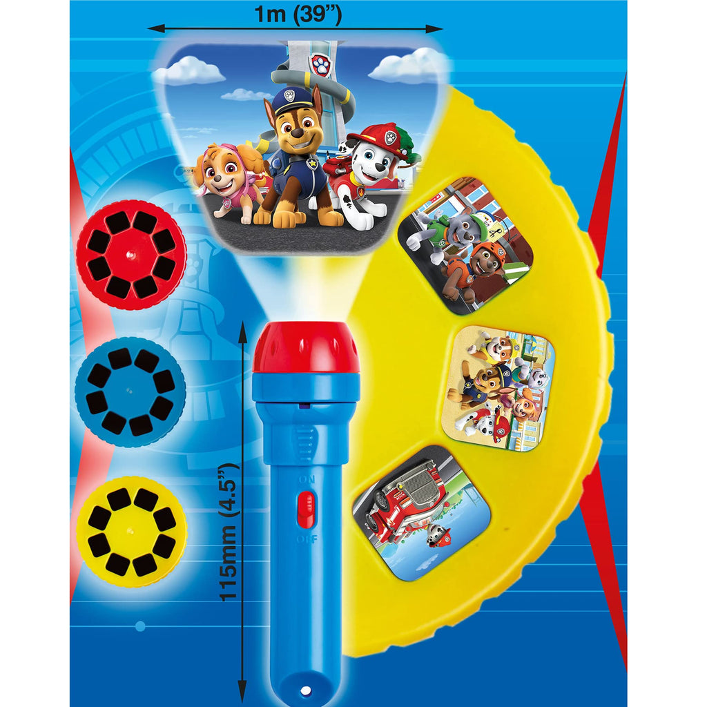 Brainstorm Toys PAW Patrol Flashlight and Projector - 24 Color Images, 3 Slide Discs, Multicolor