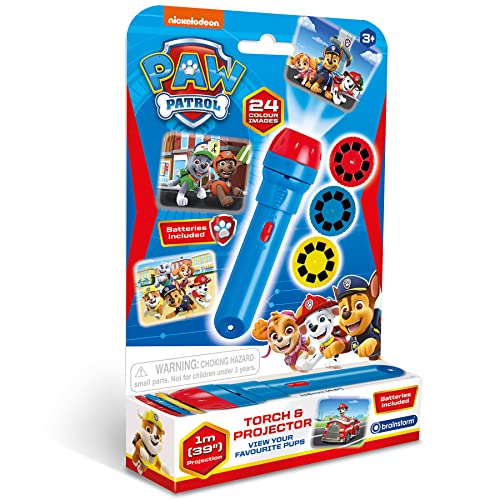 Brainstorm Toys PAW Patrol Flashlight and Projector - 24 Color Images, 3 Slide Discs, Multicolor