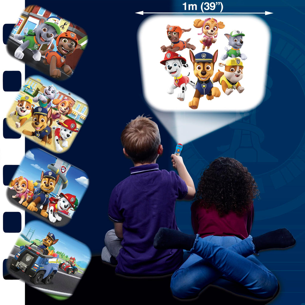 Brainstorm Toys Paw Patrol Torch & Projector – Handheld Flashlight with 24 Color Image Discs, Ages 3+