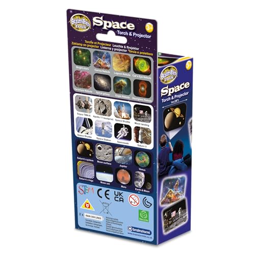 Brainstorm Toys Space Torch and Projector - 24 NASA Images, Up to 1m Wide, Ages 3+