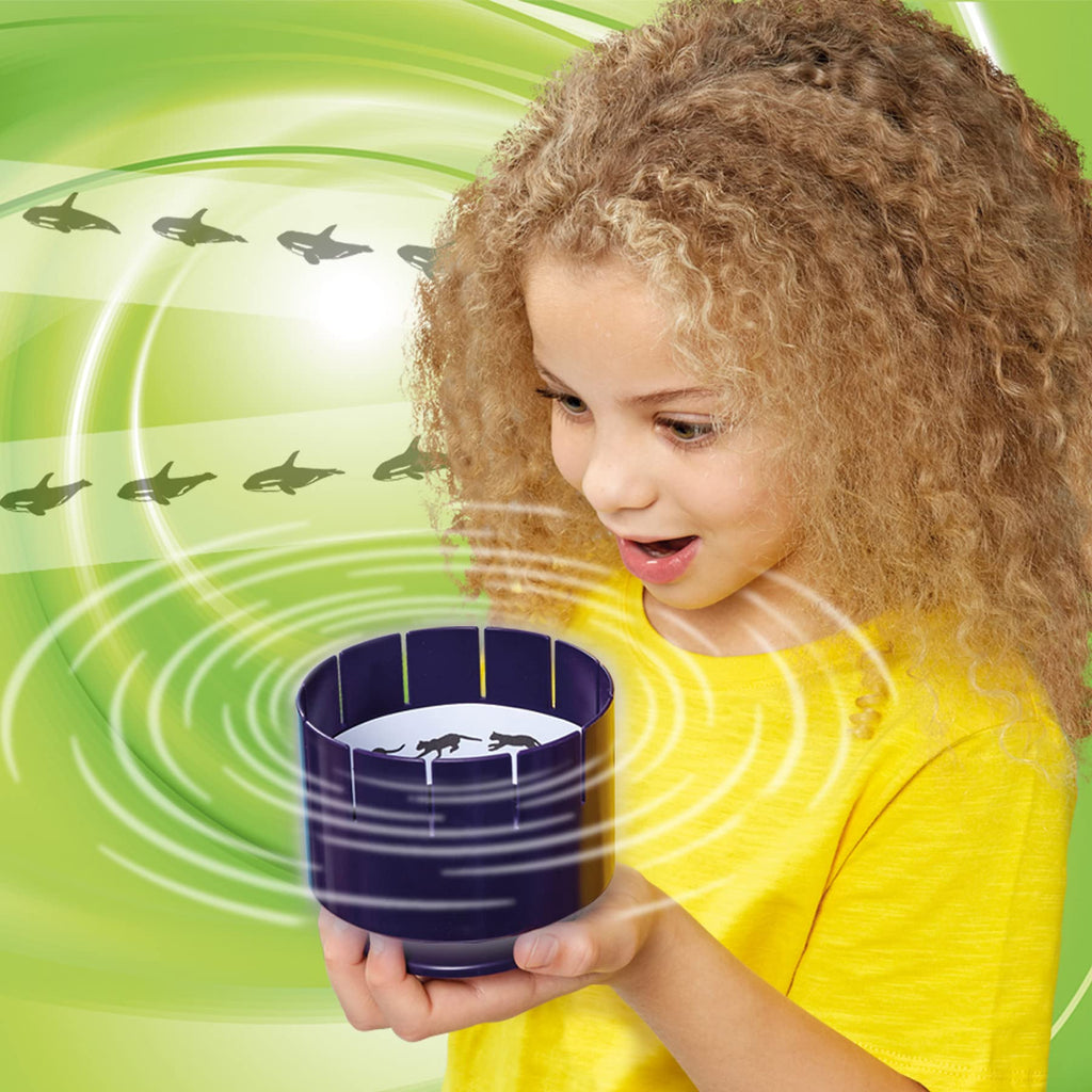 Brainstorm Toys Zoetrope – Classic 19th Century Animation Toy with 18 Strips & Draw-Your-Own