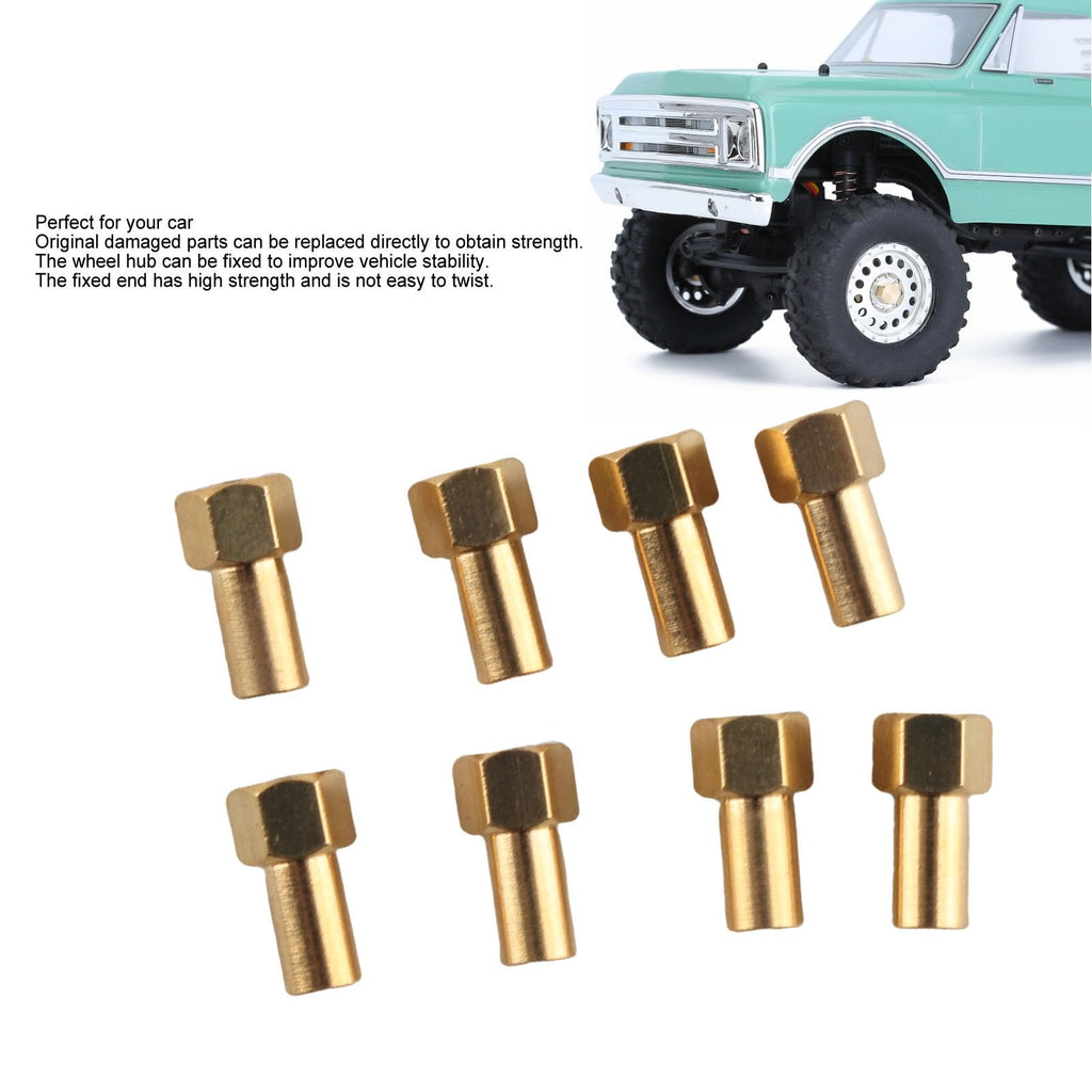 Brass Hex Nut Set 8Pcs for SCX24 RC Car – 5mm Thread Lock Nuts, Gold Finish