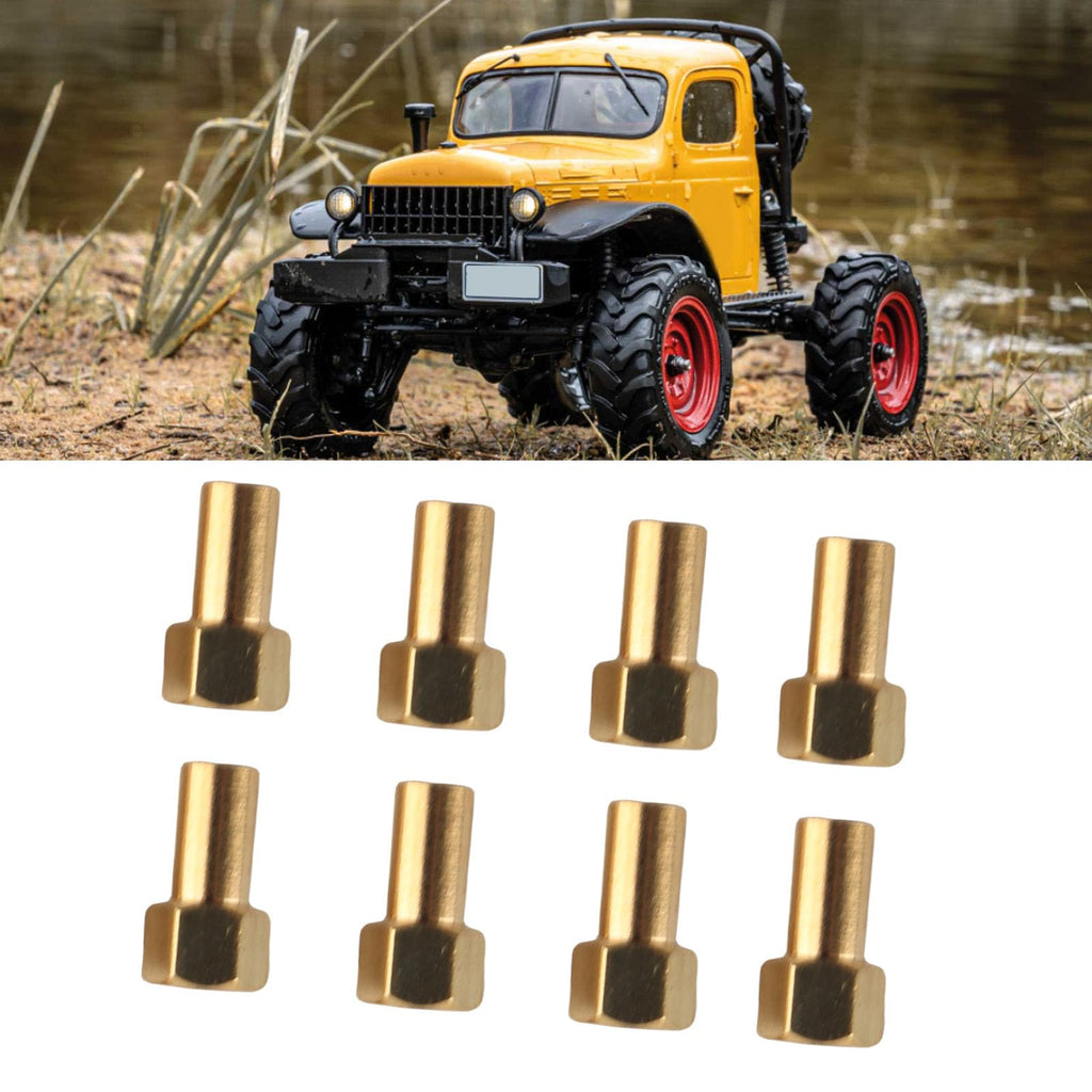 Brass Hex Nut Set 8Pcs for SCX24 RC Car – 5mm Thread Lock Nuts, Gold Finish
