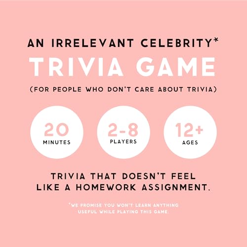 Brass Monkey Irrelevant Celebrity Trivia Game – 200 Cards with Misleading Categories